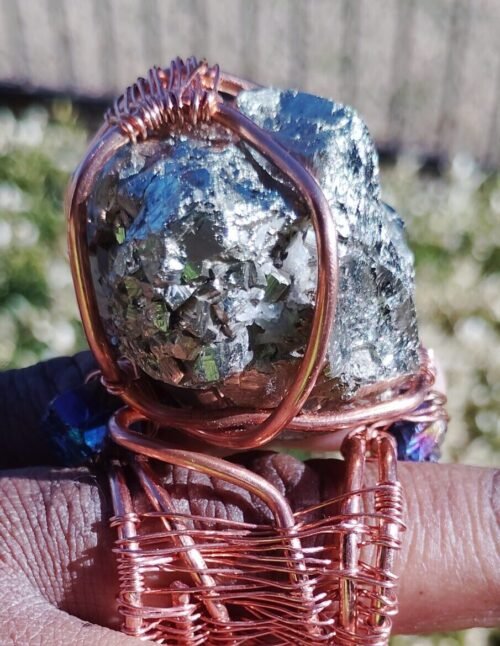 Chunky Pyrite copper Ring
