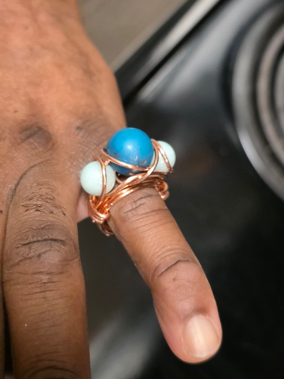 Blue apatite/ Amazonite tro - Image 7