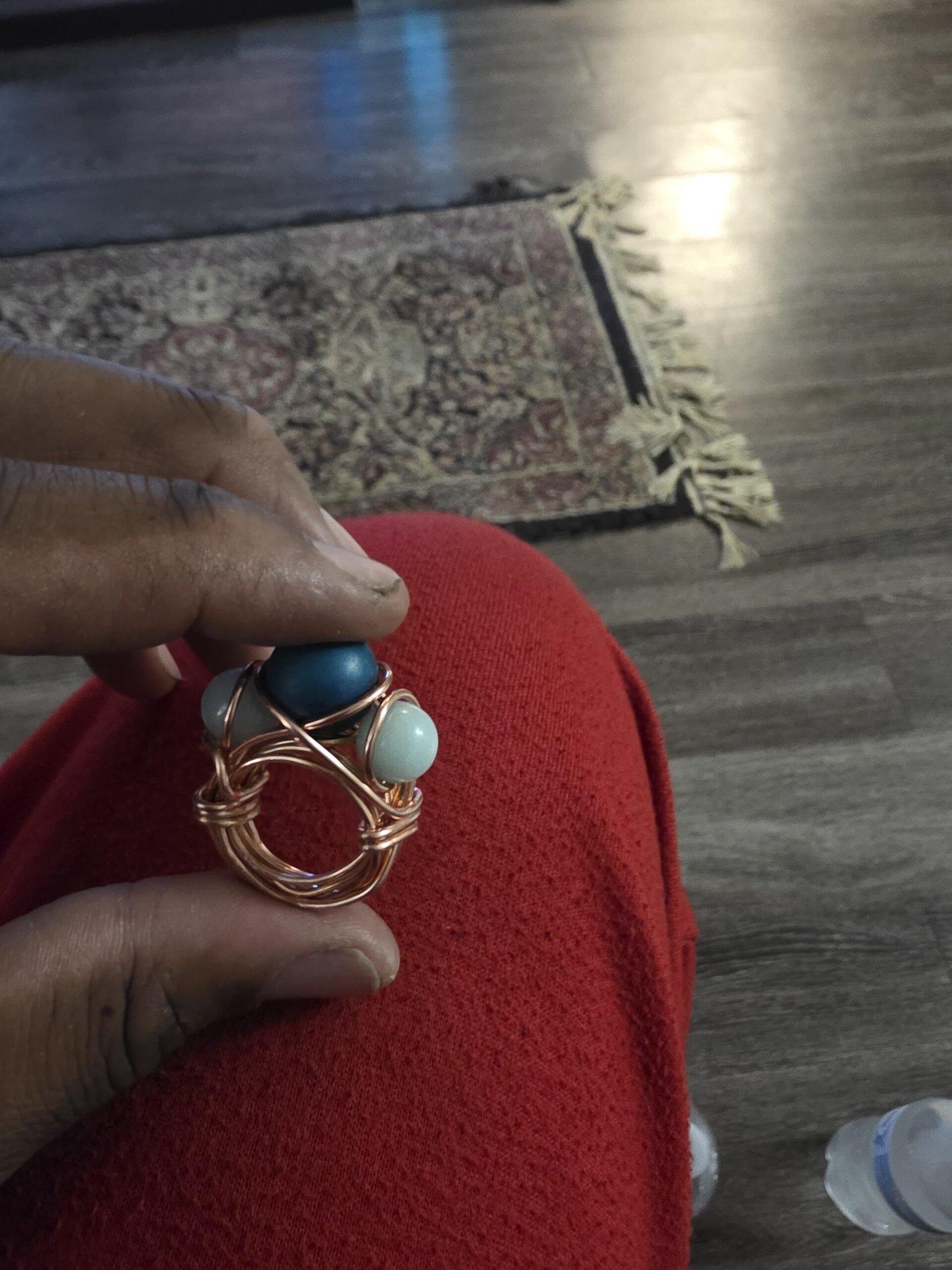 Blue apatite/ Amazonite tro - Image 4