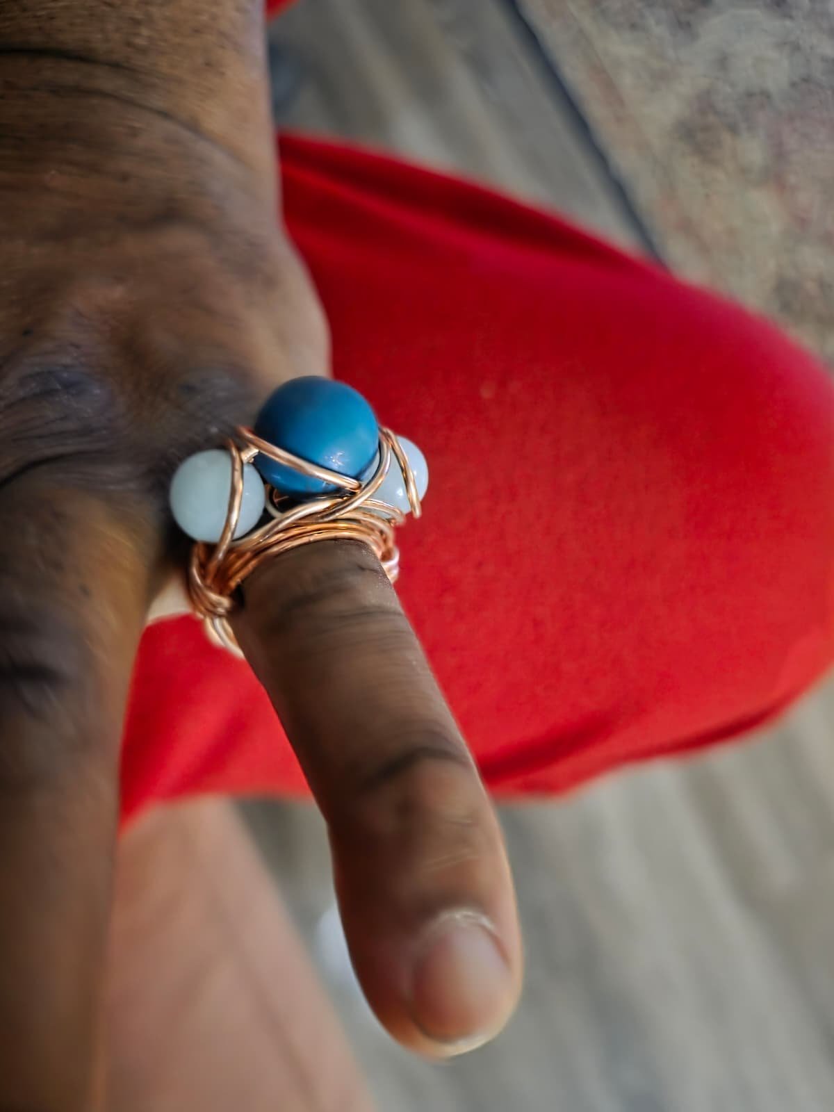 Blue apatite/ Amazonite tro - Image 3