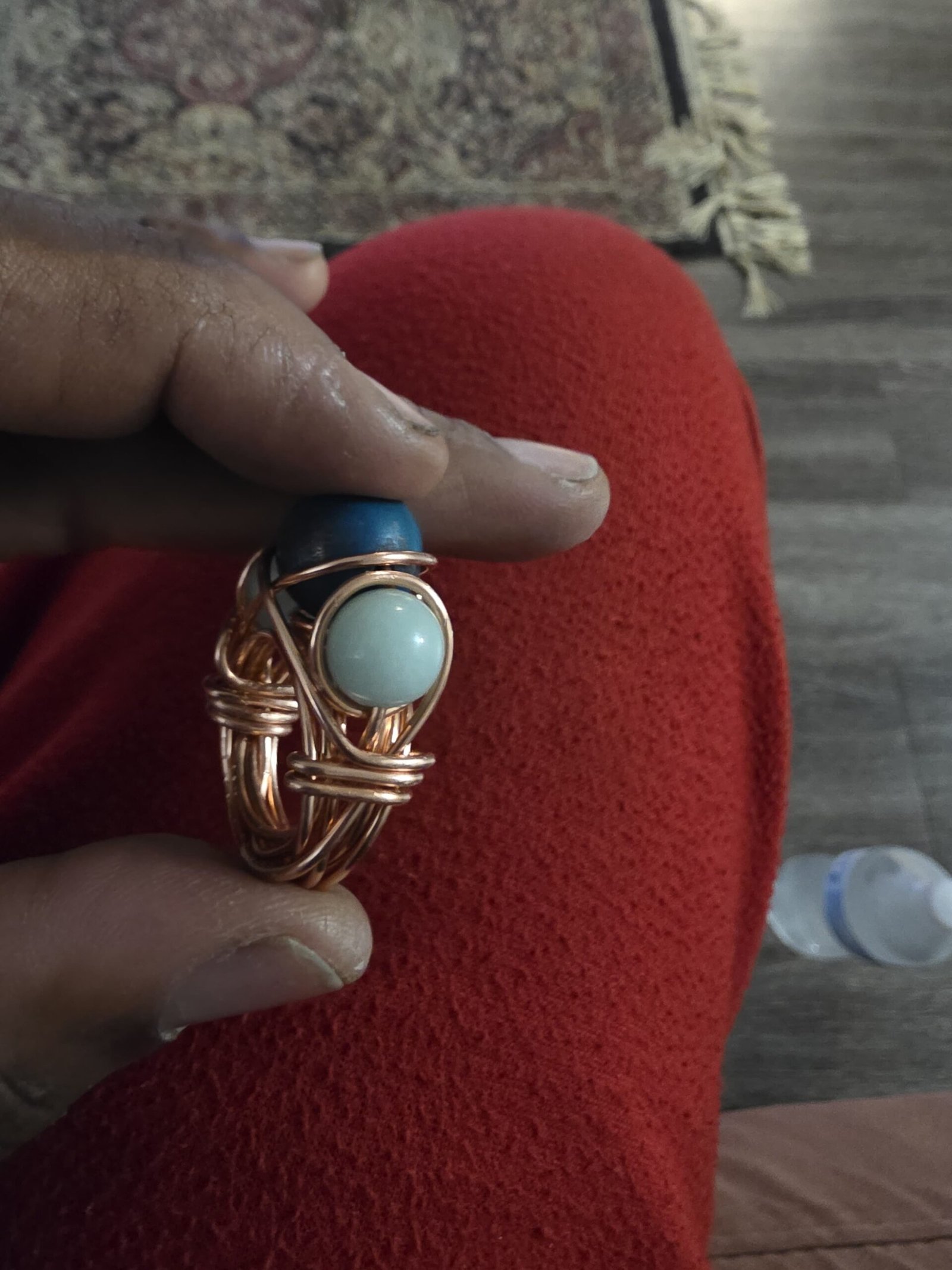 Blue apatite/ Amazonite tro - Image 5